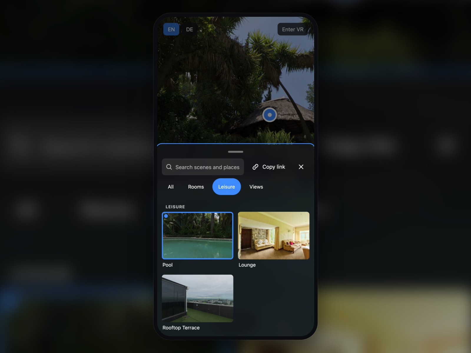 Sur téléphone : menu en bas